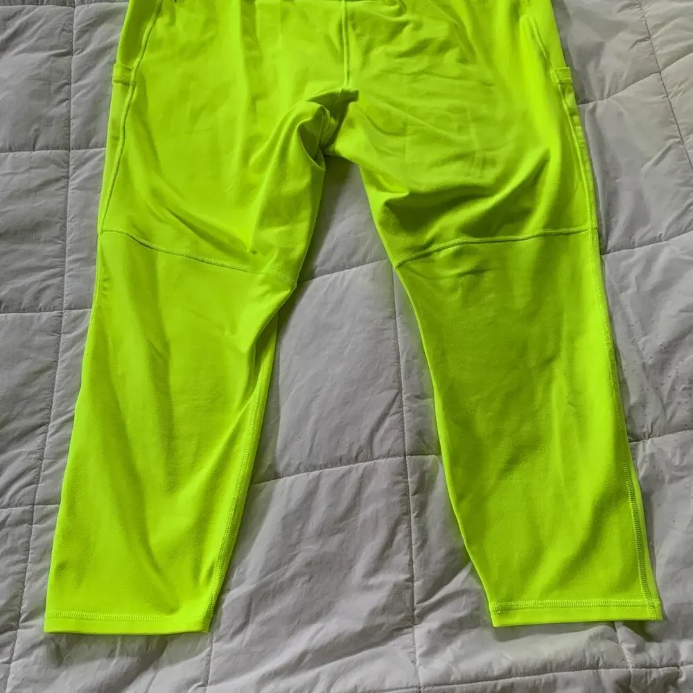 Fabletics neon yellow Power Hold On The Go High Waisted Capri leggings 2X 2XL - Picture 8 of 15